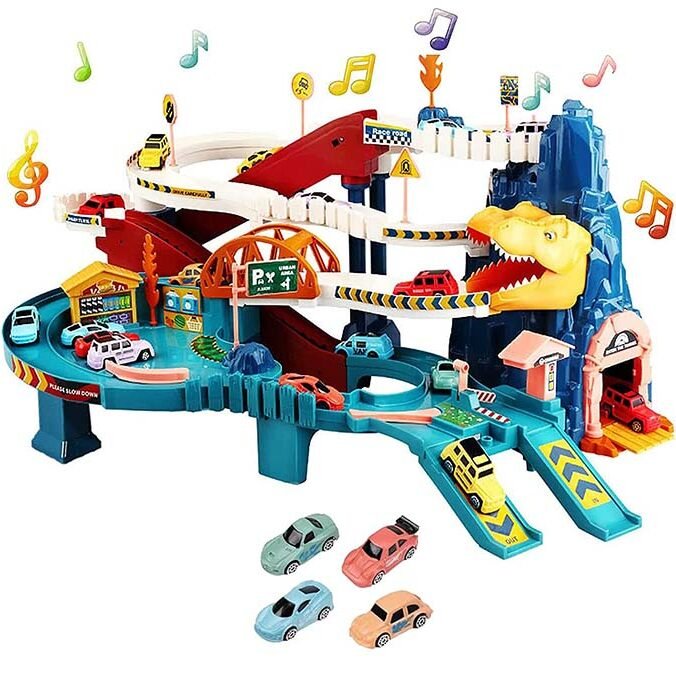 Dinosaur Race Track Toy for Toddlers