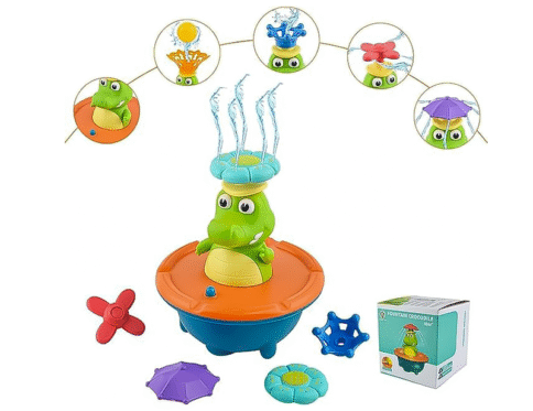 Light Up Crocodile Bath Toy with 5 Spray Modes