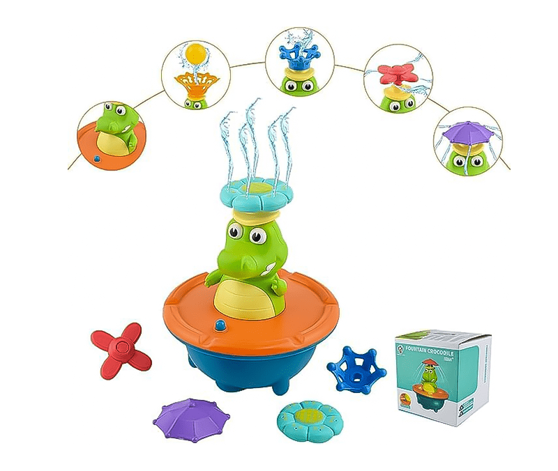 Light Up Crocodile Bath Toy with 5 Spray Modes