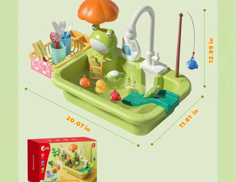Kids Play Sink with Electric Faucet